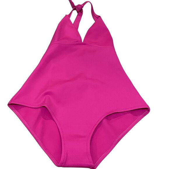 Vilebrequin‎ Women’s XS 1 piece Groseille Halter Top Bright Pink Swimsuit NWT - Picture 1 of 5